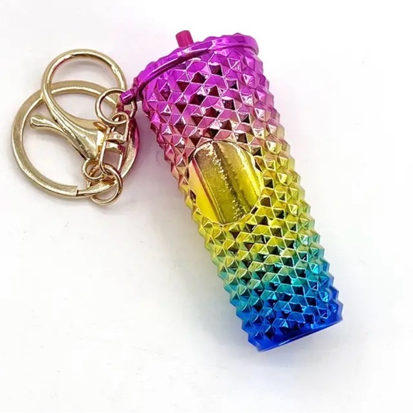 MINI IRIDESCENT DRINK CUP BAG CHARM, NWT - Picture 1 of 6